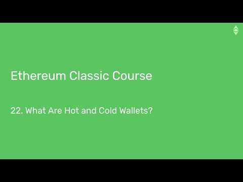 Ethereum Classic Course: 22. What Are Hot and Cold Wallets?